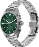 Emporio Armani Chronograph Green Dial Silver Steel Strap Watch For Men - AR11480 Buy Now By Emporio Armani