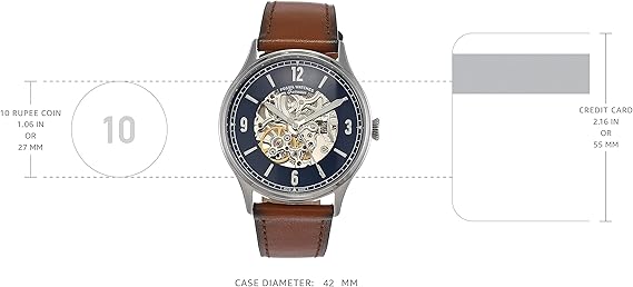 Fossil Forrester Luggage Automatic Skeleton Blue Dial Brown Leather Strap Watch for Men - ME3179 Buy Now By Fossil