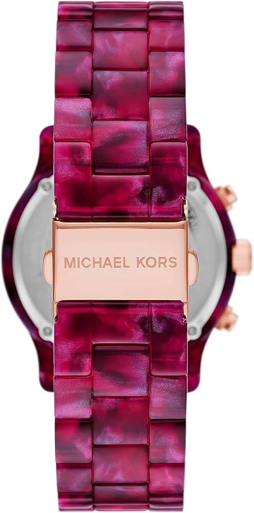 Michael Kors Runway Chronograph Red Dial Red Steel Strap Watch for Women - MK7425 Buy Now By Michael Kors