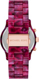 Michael Kors Runway Chronograph Red Dial Red Steel Strap Watch for Women - MK7425 Buy Now By Michael Kors