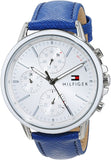 Tommy Hilfiger Carly Silver Dial Blue Leather Strap Watch for Women - 1781791 Buy Now By Tommy Hilfiger