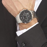 Emporio Armani Sportivo Chronograph Black Dial Silver Steel Strap Watch For Men - AR2460 Buy Now By Emporio Armani