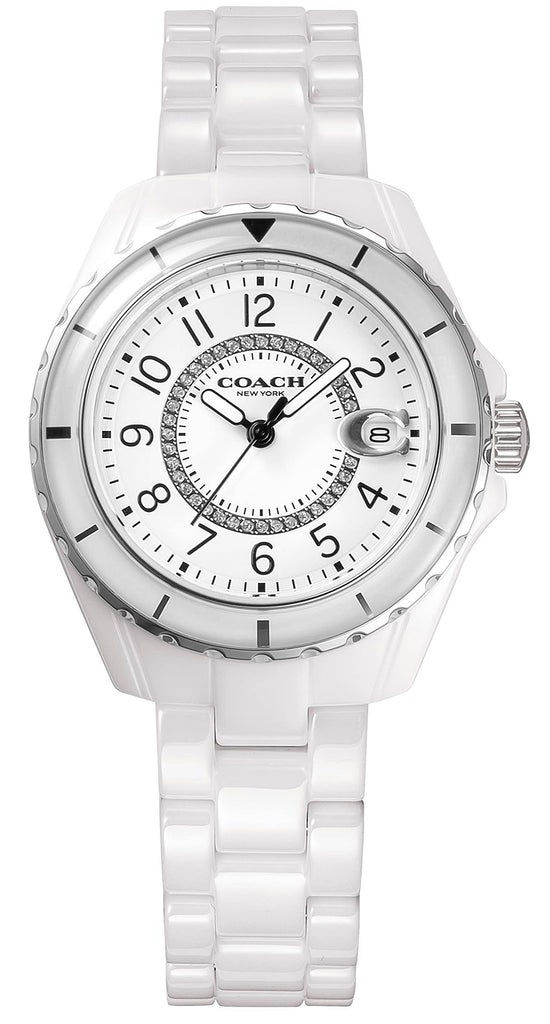 Coach Preston White Dial White Steel Strap Watch for Women - 14503462 Buy Now By Coach