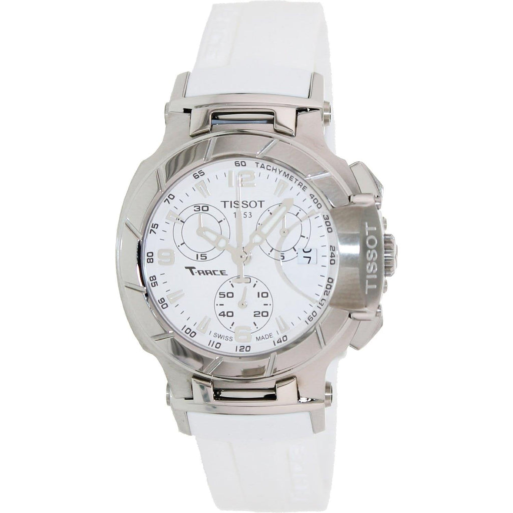 Tissot T Race Lady Chronograph White Dial White Rubber Strap Watch for Women - T048.217.17.017.00 Buy Now By Tissot