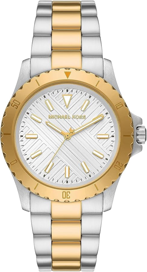 Michael Kors Everest Three Hand Silver Dial Two Tone Steel Strap Watch For Men - MK9141 Buy Now By Michael Kors
