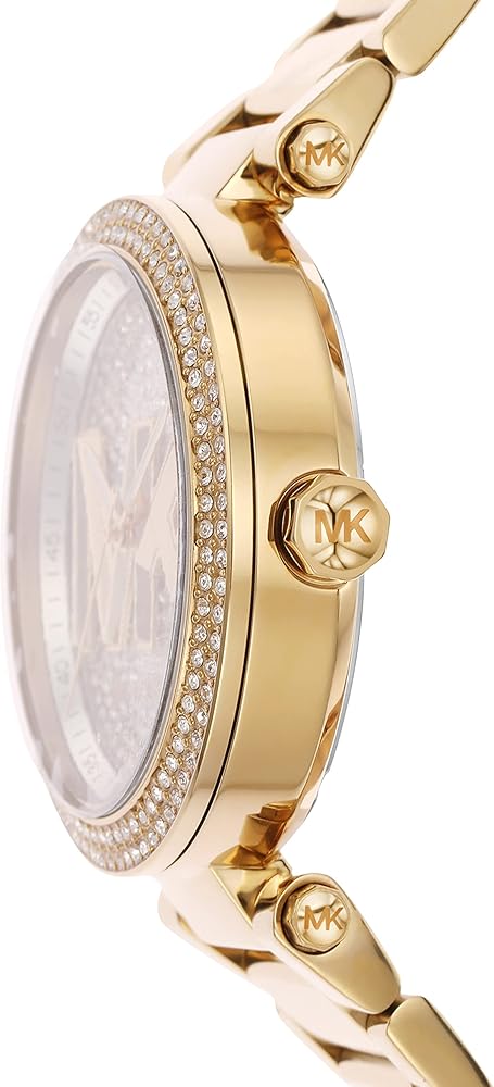 Michael Kors Parker Analog Crystals Gold Dial Gold Steel Strap Watch For Women - MK7283 Buy Now By Michael Kors