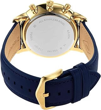 Fossil Neutra Chronograph Blue Dial Blue Leather Strap Watch for Men - FS5790 Buy Now By Fossil