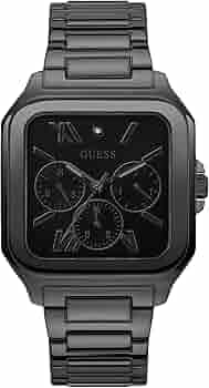 Guess Integrity Analog Black Dial Black Steel Strap Watch for Men - GW0631G2 Buy Now By Guess