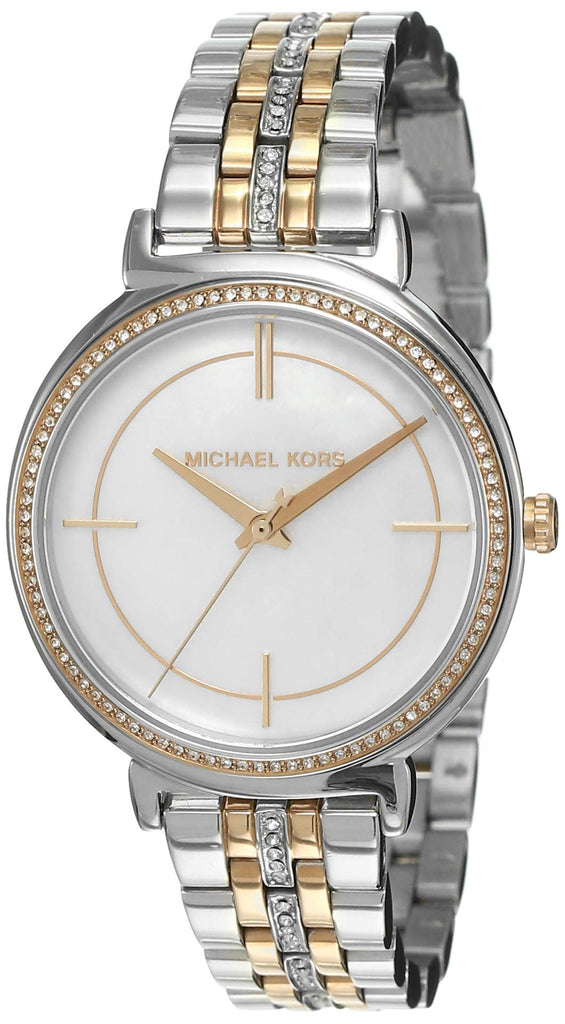 Michael Kors Cinthia Mother of Pearl Dial Two Tone Steel Strap Watch For Women - MK3831 Buy Now By Michael Kors
