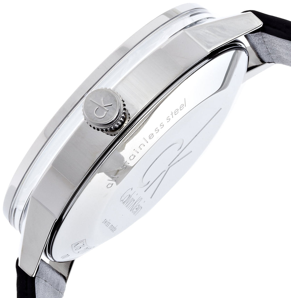 Calvin Klein Minimal Black Dial Black Leather Strap Watch for Men - K7621107 Buy Now By Calvin Klein