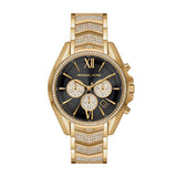 Michael Kors Whitney Chronograph Black Dial Gold Steel Strap Watch for Women - MK7224 Buy Now By Michael Kors