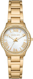 Michael Kors Sage Analog White Dial Gold Steel Strap Watch for Women - MK4822 Buy Now By Michael Kors
