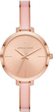 Michael Kors Jaryn Analog Gold Dial Pink Steel Strap Watch For Women - MK4343 Buy Now By Michael Kors