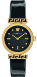 Versace Greca Meander Black Dial Black Leather Strap Watch for Women - VELW00420 Buy Now By Versace