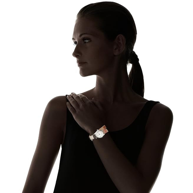 Burberry Utilitarian White Dial Multicolor Leather Strap Watch for Women - BU7849 Buy Now By Burberry