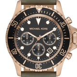 Michael Kors Everest Analog Black Dial Green Leather Strap Watch For Men - MK9090 Buy Now By Michael Kors