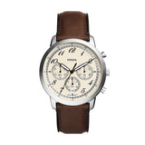 Fossil Neutra Chronograph White Dial Brown Leather Strap Watch for Men - FS6022 Buy Now By Fossil