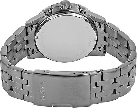 Fossil FB-01 Chronograph Black Dial Grey Steel Strap Watch for Men - FS5835 Buy Now By Fossil