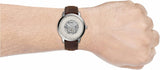 Fossil Neutra Automatic Skeleton White Dial Brown Leather Strap Watch for Men - ME3184 Buy Now By Fossil