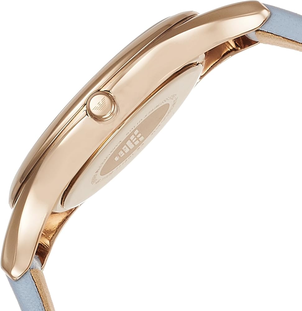 Emporio Armani Aurora Quartz Mother of Pearl White Dial Blue Leather Strap Watch For Women - AR11109 Buy Now By Emporio Armani