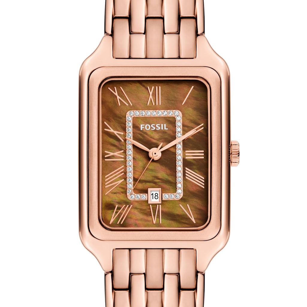 Fossil Raquel Three Hand Date Brown Dial Rose Gold Steel Strap Watch For Women - ES5323 Buy Now By Fossil