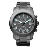 Marc Jacobs Larry Chronograph Black Dial Gunmetal Grey Steel Strap Watch for Men - MBM5031 Buy Now By Marc Jacobs