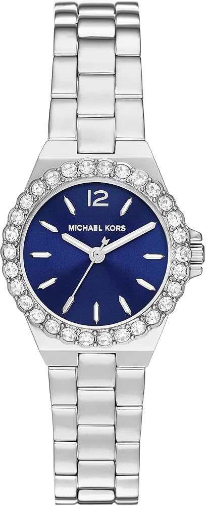 Michael Kors Lennox Three-Hand Blue Dial Silver Steel Strap Watch For Women - MK7397 Buy Now By Michael Kors