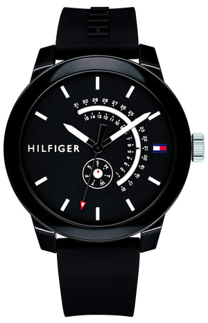 Tommy Hilfiger Denim Quartz Black Dial Black Rubber Strap Watch for Men - 1791483 Buy Now By Tommy Hilfiger