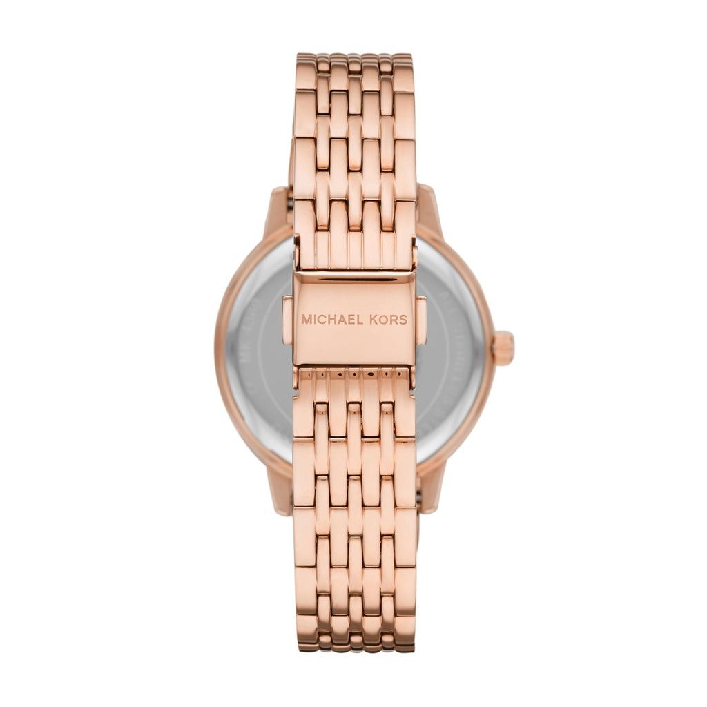 Michael Kors Melissa Three Hand Rose Gold Dial Rose Gold Steel Strap Watch For Women - MK4369 Buy Now By Michael Kors