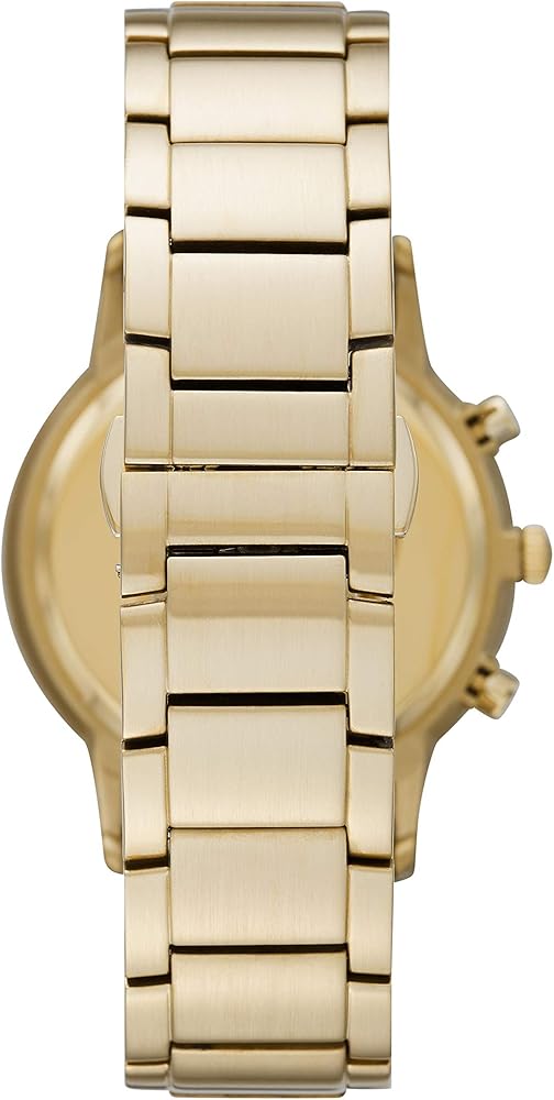 Emporio Armani Renato Chronograph White Dial Gold Steel Strap Watch For Men - AR11332 Buy Now By Emporio Armani