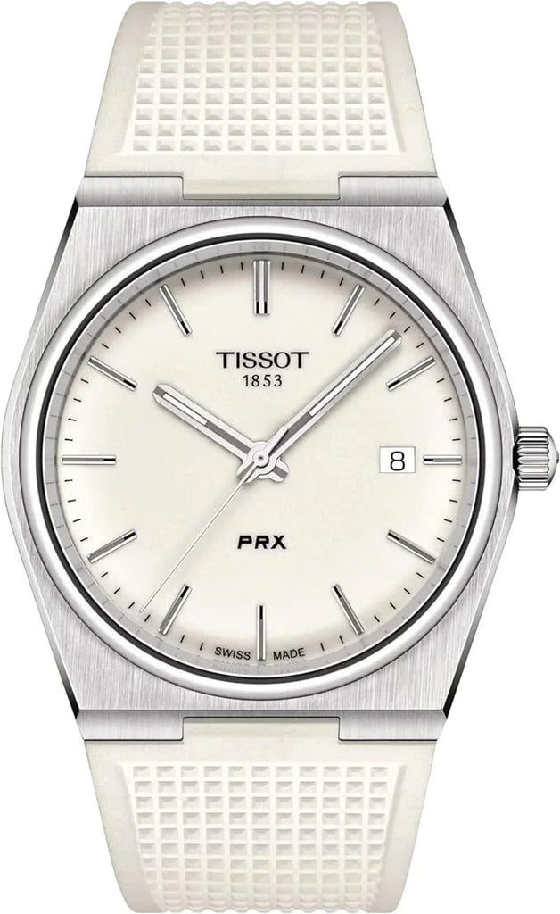 Tissot PRX 40 White Dial White Rubber Strap Watch For Men - T137.410.17.011.00 Buy Now By Tissot