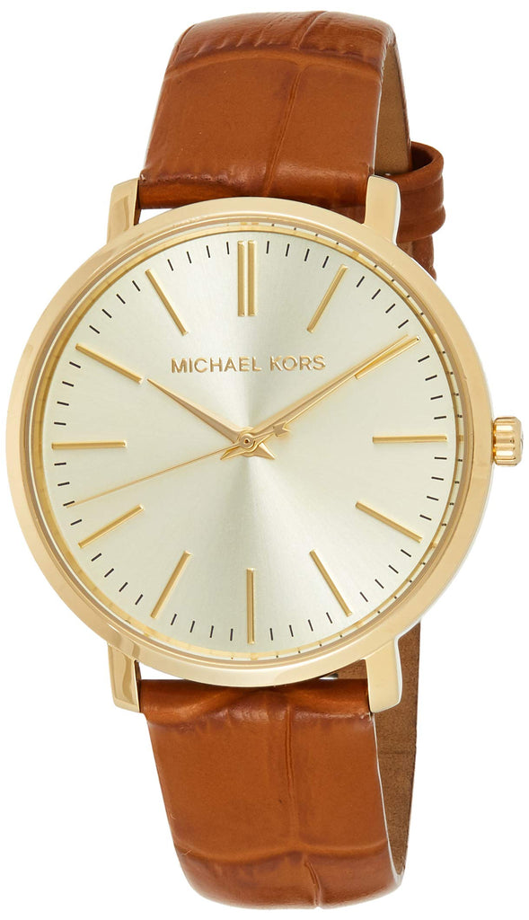 Michael Kors Jaryn Quartz Gold Dial Brown Leather Strap Watch For Women - MK2496 Buy Now By Michael Kors