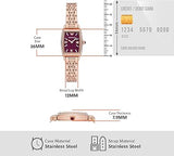 Emporio Armani Two Hand Diamonds Burgundy Dial Rose Gold Steel Strap Watch For Women - AR11488 Buy Now By Emporio Armani