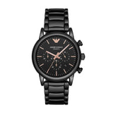 Emporio Armani Luigi Ceramic Chronograph Black Dial Black Strap Watch For Men - AR1509 Buy Now By Emporio Armani