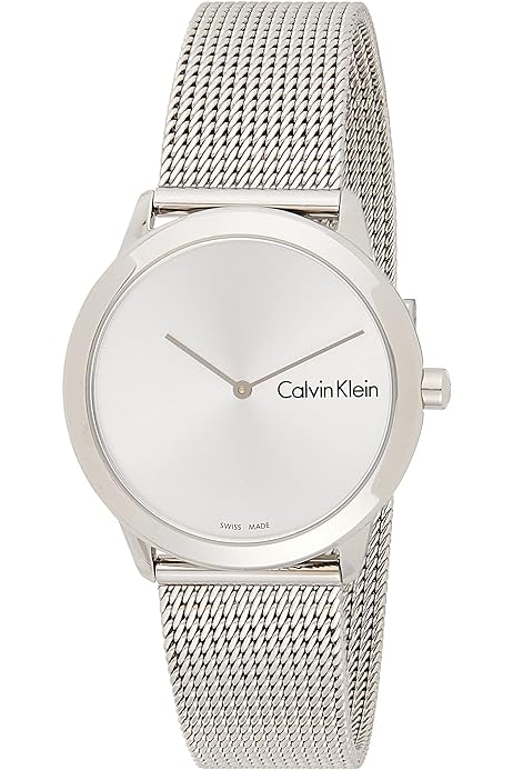 Calvin Klein Minimal Silver Dial Silver Mesh Bracelet Watch for Men - K3M211Y6 Buy Now By Calvin Klein