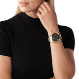 Michael Kors Bradshaw Black Dial Gold Steel Strap Watch for Women - MK5739 Buy Now By Michael Kors