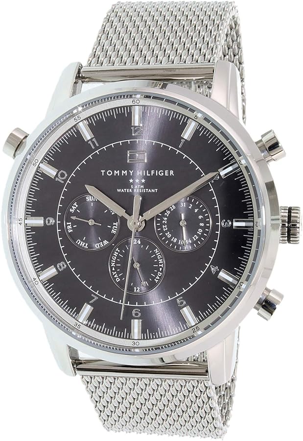 Tommy Hilfiger Harrison Quartz Grey Dial Silver Mesh Bracelet Watch for Men - 1790877 Buy Now By Tommy Hilfiger