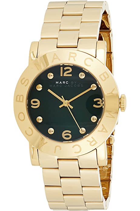 Marc Jacobs Amy Green Dial Gold Steel Strap Watch for Women - MBM8609 Buy Now By Marc Jacobs
