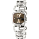 Gucci G Gucci Brown Dial Silver Steel Strap Watch For Women - YA125503 Buy Now By Gucci