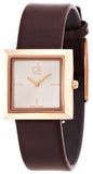 Calvin Klein Mark White Dial Brown Leather Strap Watch for Women - K3R236G6 Buy Now By Calvin Klein