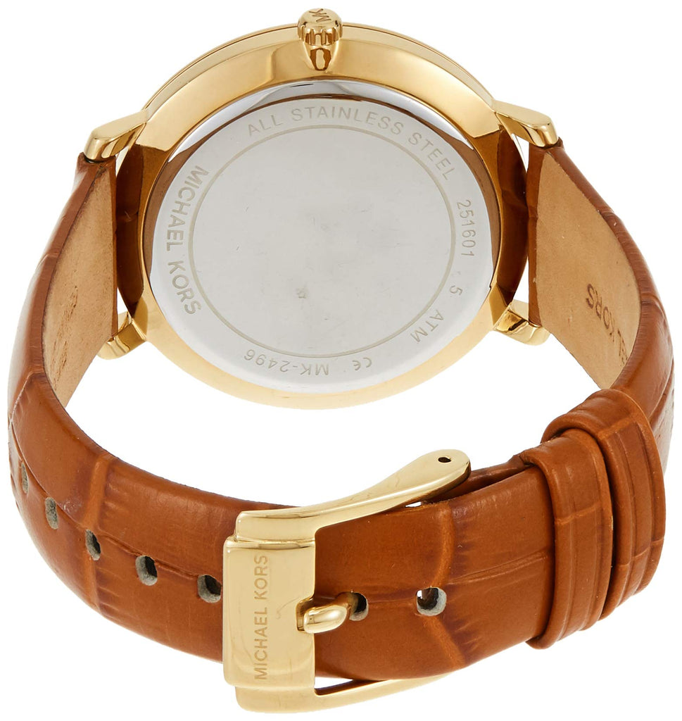 Michael Kors Jaryn Quartz Gold Dial Brown Leather Strap Watch For Women - MK2496 Buy Now By Michael Kors