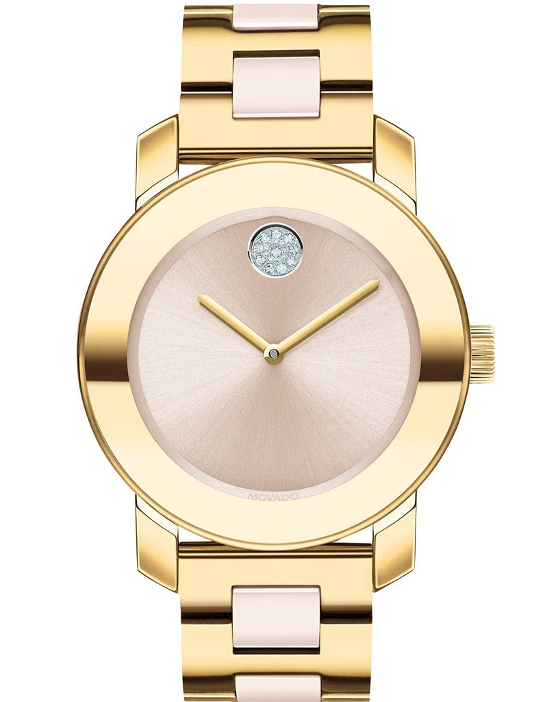 Movado Bold Beige Dial Two Tone Steel Strap Watch For Women - 3600640 Buy Now By Movado
