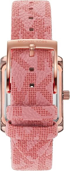 Michael Kors Emery Quartz Diamonds Red Dial Pink Leather Strap Watch For Women - MK2966 Buy Now By Michael Kors