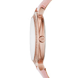 Michael Kors Cinthia Mother of Pearl Dial Pink Leather Strap Watch for Women - MK2663 Buy Now By Michael Kors
