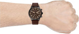 Fossil Retro Pilot Chronograph Brown Dial Brown Leather Strap Watch for Men - FS5833 Buy Now By Fossil