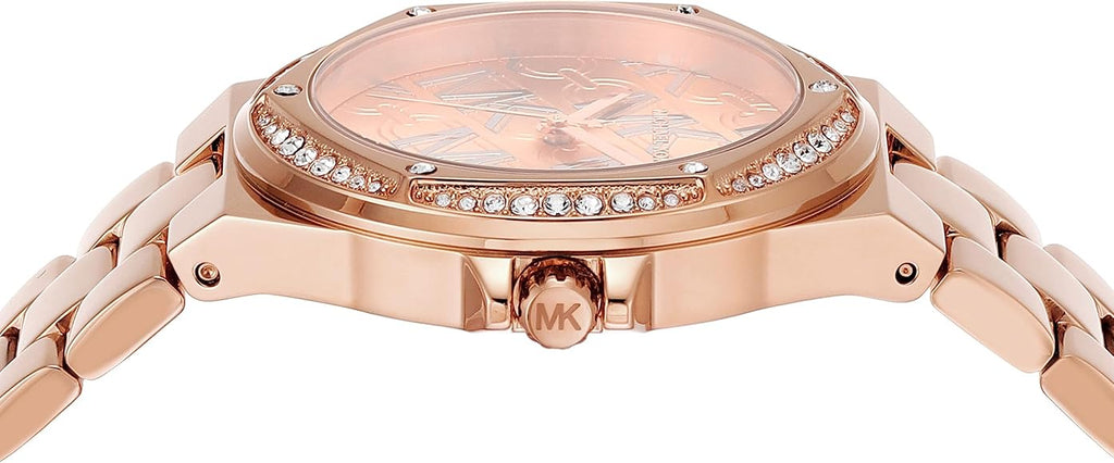 Michael Kors Lennox Quartz Rose Gold Dial Rose Gold Steel Strap Watch For Women - MK7405 Buy Now By Michael Kors