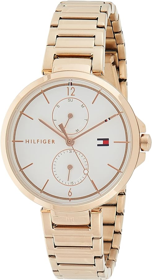 Tommy Hilfiger Angela Quartz White Dial Rose Gold Steel Strap Watch for Women - 1782124 Buy Now By Tommy Hilfiger
