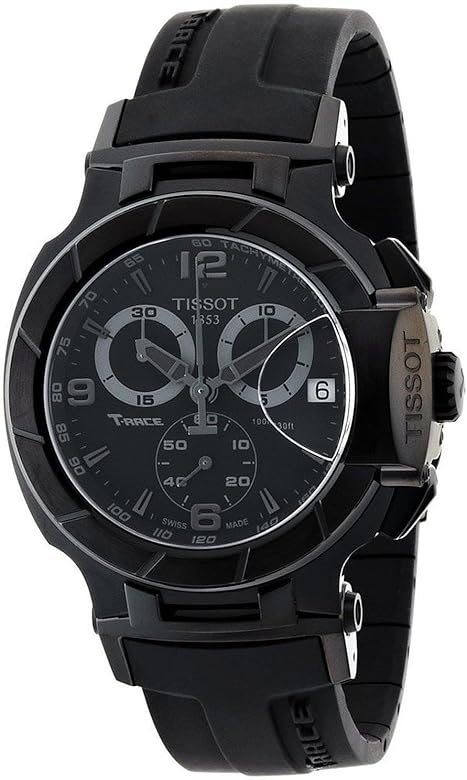 Tissot T Race Chronograph Black Dial Black Rubber Strap Watch for Men - T048.417.37.057.00 Buy Now By Tissot