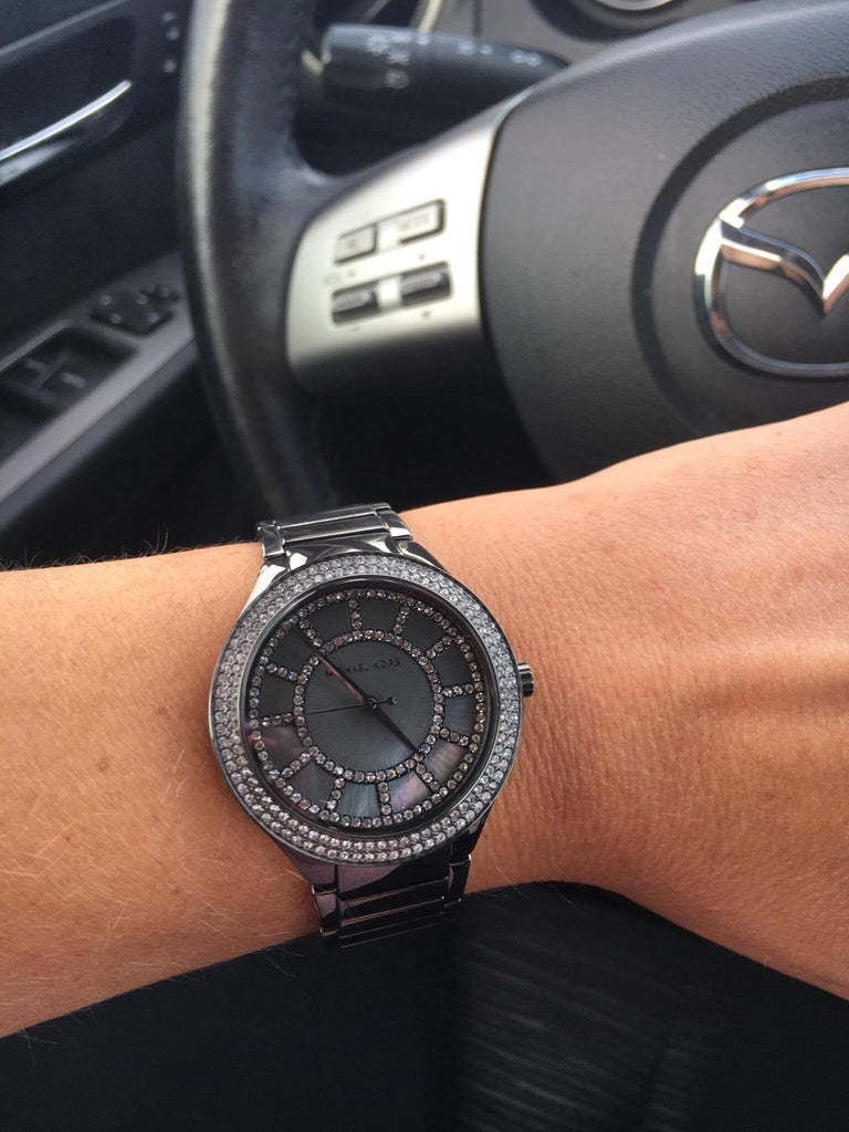 Michael Kors Kerry Gunmetal Dial Steel Strap Watch for Women - MK3410 Buy Now By Michael Kors