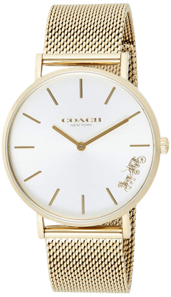 Coach Perry White Dial Gold Mesh Bracelet Watch for Women - 14503125 Buy Now By Coach